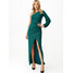 Roco Fashion Sukienka brokatowa Natalie Zielony Slim Fit