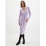 Orsay Jasnofioletowa damska sweterkowa sukienka midi z domieszką wełny 530387-447000