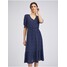 Orsay Ciemnoniebieska sukienka damska w kropki 471698575000