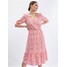 Orsay Pomarańczowo-różowa sukienka damska w kwiaty 471698242000