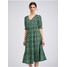 Orsay Zielona damska wzorzysta sukienka 471698884000