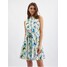 Orsay Niebiesko-kremowa damska sukienka w kwiaty 432061458000
