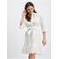 Orsay Biała damska wzorzysta sukienka koszulowa 433004001000