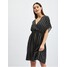 Orsay Czarna damska sukienka w paski 442282660000