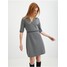 Orsay Czarna damska wzorzysta sukienka swetrowa 430025-660000