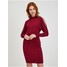 Orsay bordowa damska sukienka swetrowa z wycięciami 530384-403000