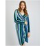Orsay Zielono-niebieska sukienka damska w paski 411196575000