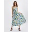 Orsay Niebiesko-kremowa damska sukienka w kwiaty 462133458000