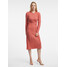 Orsay Ceglasta sweterkowa sukienka damska z mieszanki wełny 530413751000