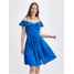 Orsay Niebieska sukienka damska z lnem 410234-511000
