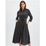 Orsay Czarna damska koszulowa sukienka midi w kropki 432057-660000