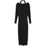 Cropp Czarna sukienka midi z wycięciem 3084W-99X