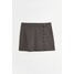 H&M Spódnica z diagonalu ze sznurowaniem - 1094956001 Ciemnoszary/Tenisowy prążek