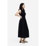H&M MAMA Marszczona sukienka dla karmiącej - 1115916003 Czarny