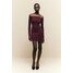 H&M Sukienka z odkrytymi ramionami - 1208227002 Burgundowy