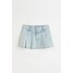 H&M Spódnica dżinsowa z zakładkami - 1085565001 Jasnoniebieski denim