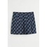 H&M Krótka spódnica z diagonalu - 1031611012 Niebieski/Krata
