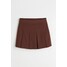 H&M Krótka spódnica z diagonalu - 1031611001 Ciemnobrązowy