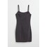 H&M Dopasowana sukienka - 1036837015 Czarny/Sprany