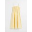 H&M Sukienka z elastycznym marszczeniem - 1062588003 Jasnożółty