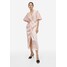 H&M Drapowana sukienka satynowa - 1152972003 Jasnoróżowy