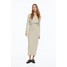 H&M MAMA Prążkowana sukienka dla karmiącej - 1116449001 Beżowy