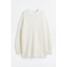 H&M Dzianinowa sukienka - 1100859008 Kremowy