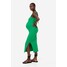 H&M MAMA Prążkowana sukienka bez rękawów - 1116373002 Zielony