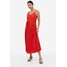 H&M MAMA Satynowa sukienka na ramiączkach - 1185928002 Czerwony
