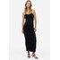 H&M MAMA Długa sukienka w prążki - 1188777001 Czarny