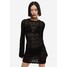 H&M Sukienka z ażurowej dzianiny - 1185710002 Czarny