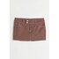 H&M Krótka spódnica z diagonalu - 1071419006 Brązowy