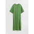 H&M Długa sukienka z domieszką jedwabiu - 1077014002 Zielony