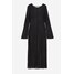 H&M Koronkowa sukienka - Okrągły dekolt - Długi rękaw - 1171201005 Czarny