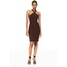 H&M Sukienka bodycon - 1205980003 Ciemnobrązowy
