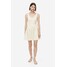H&M Sukienka mini z rozszerzanym dołem - 1176261002 Kremowy