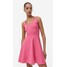 H&M Sukienka mini z rozszerzanym dołem - 1176261002 Wiśniowy
