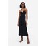 H&M Bawełniana sukienka z mocowaniem na karku - 1160706002 Czarny
