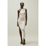 H&M Cekinowa sukienka na jedno ramię - 1220541001 Jasnobeżowy