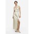 H&M Gorsetowa sukienka z wiązanymi ramiączkami - 1161576002 Jasnobeżowy