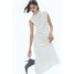 H&M Drapowana sukienka satynowa - 1201249002 Biały