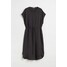 H&M Sukienka z wiązanym paskiem - 1070844002 Czarny