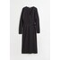 H&M Kopertowa sukienka - 1058085001 Czarny