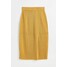 H&M Spódnica z domieszką lnu - 1075393002 Żółty