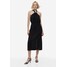 H&M Drapowana sukienka z mocowaniem na karku - 1175053002 Czarny