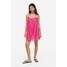 H&M Bawełniana sukienka plażowa - 1135741001 Wiśniowy