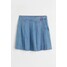 H&M Spódnica dżinsowa z zakładkami - 1044163005 Niebieski denim