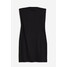 H&M Sukienka bandeau w prążki - 1128502005 Czarny