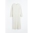 H&M Sukienka oversize z prążkowanej dzianiny - 1122477001 Jasnoszary