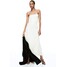H&M Sukienka bandeau z dzianiny w prążki - 1188505001 Kremowy